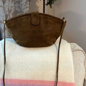 Vintage suede shoulder bag